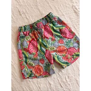 Boardies Boys Swim Trunks Tropical Fruit Print Multicolor Size 7/8